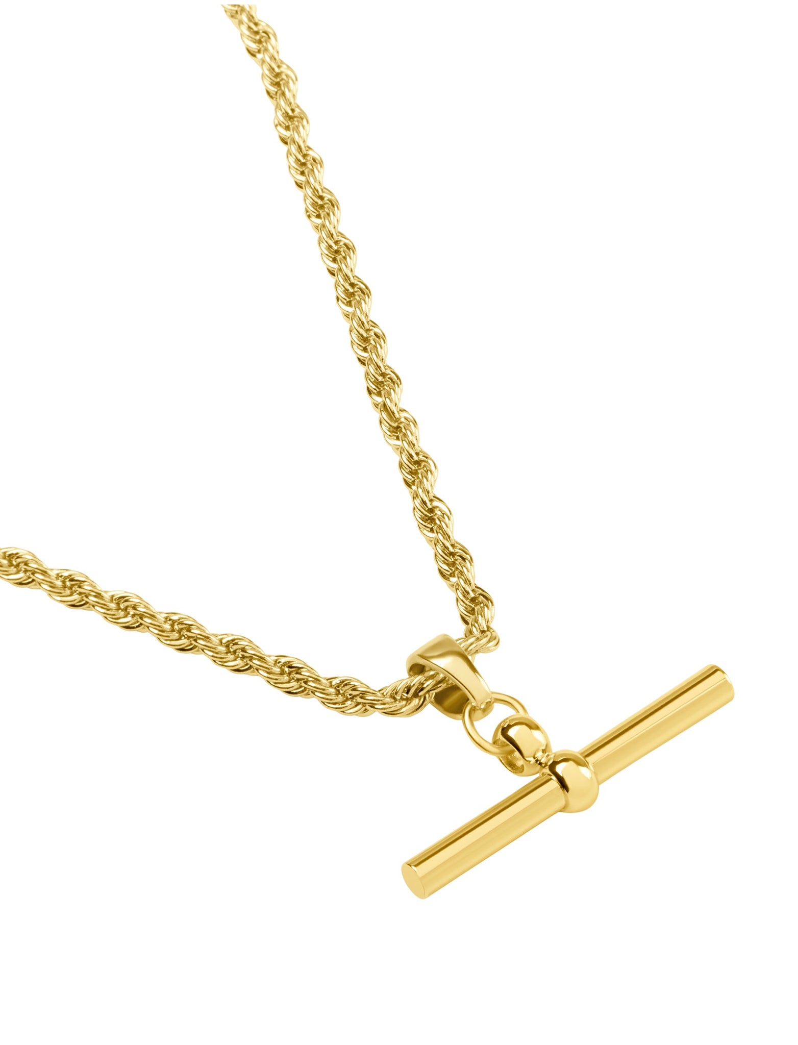 Gold t shop necklace pendant
